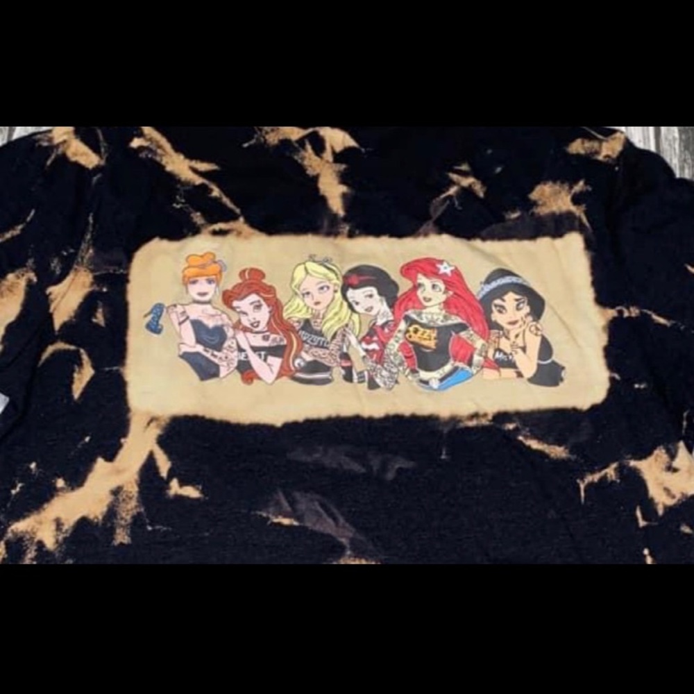 Tattooed Disney Princess Bleached Tee